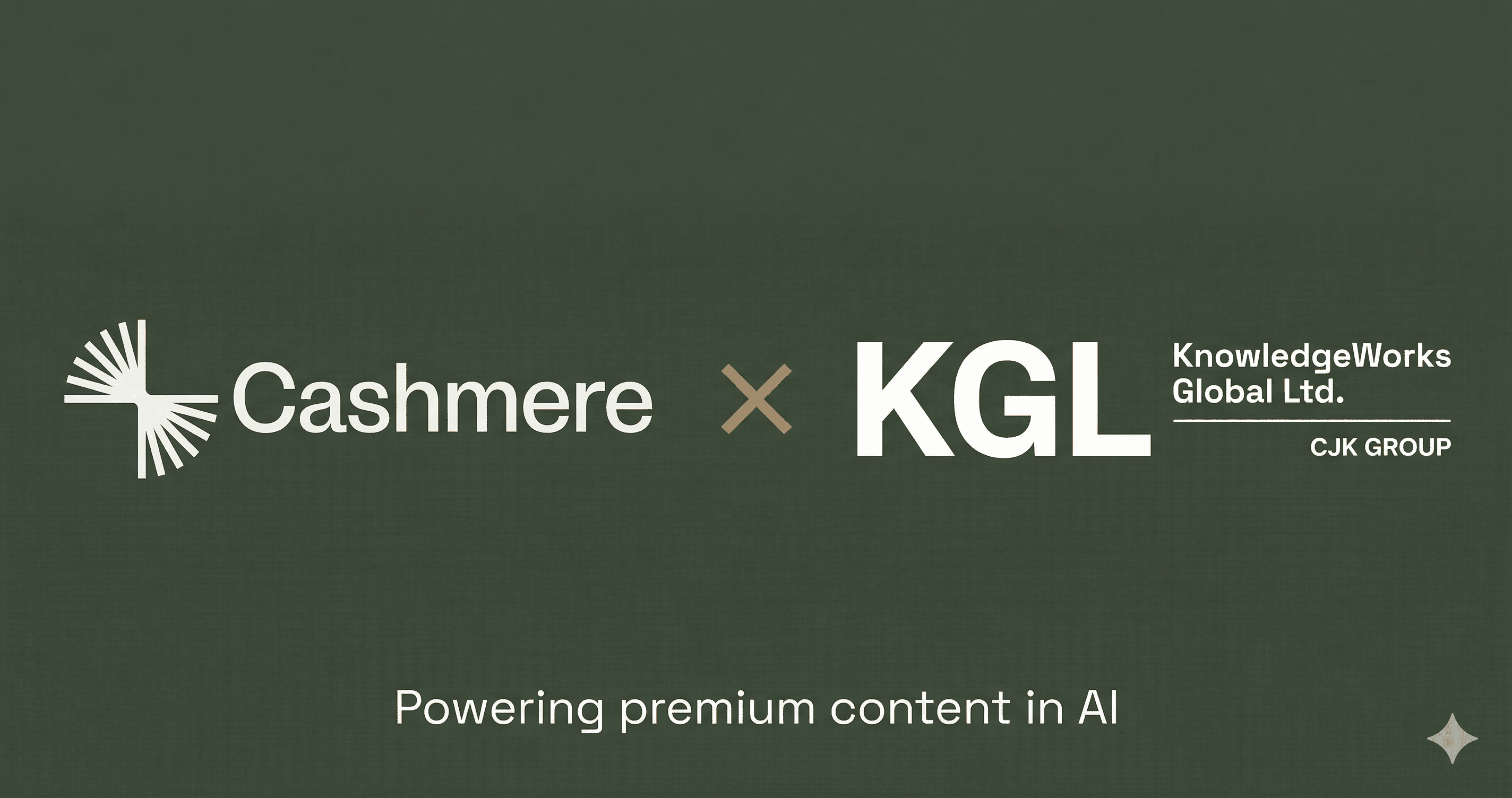 Cashmere Partners with KGL to Bring Publisher-Grade Infrastructure to the AI Economy